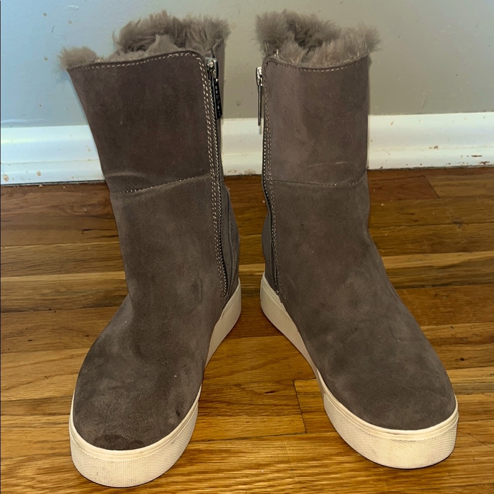 J Slides Taupe Winter Boots with Plush Lining